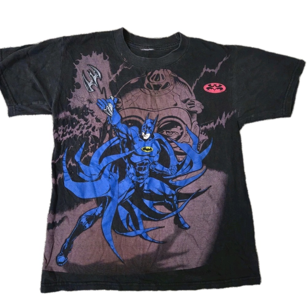 RARE Vintage 1997 DC Comics Batman & Robin T-Shirt Youth L Mr Freeze Subzero